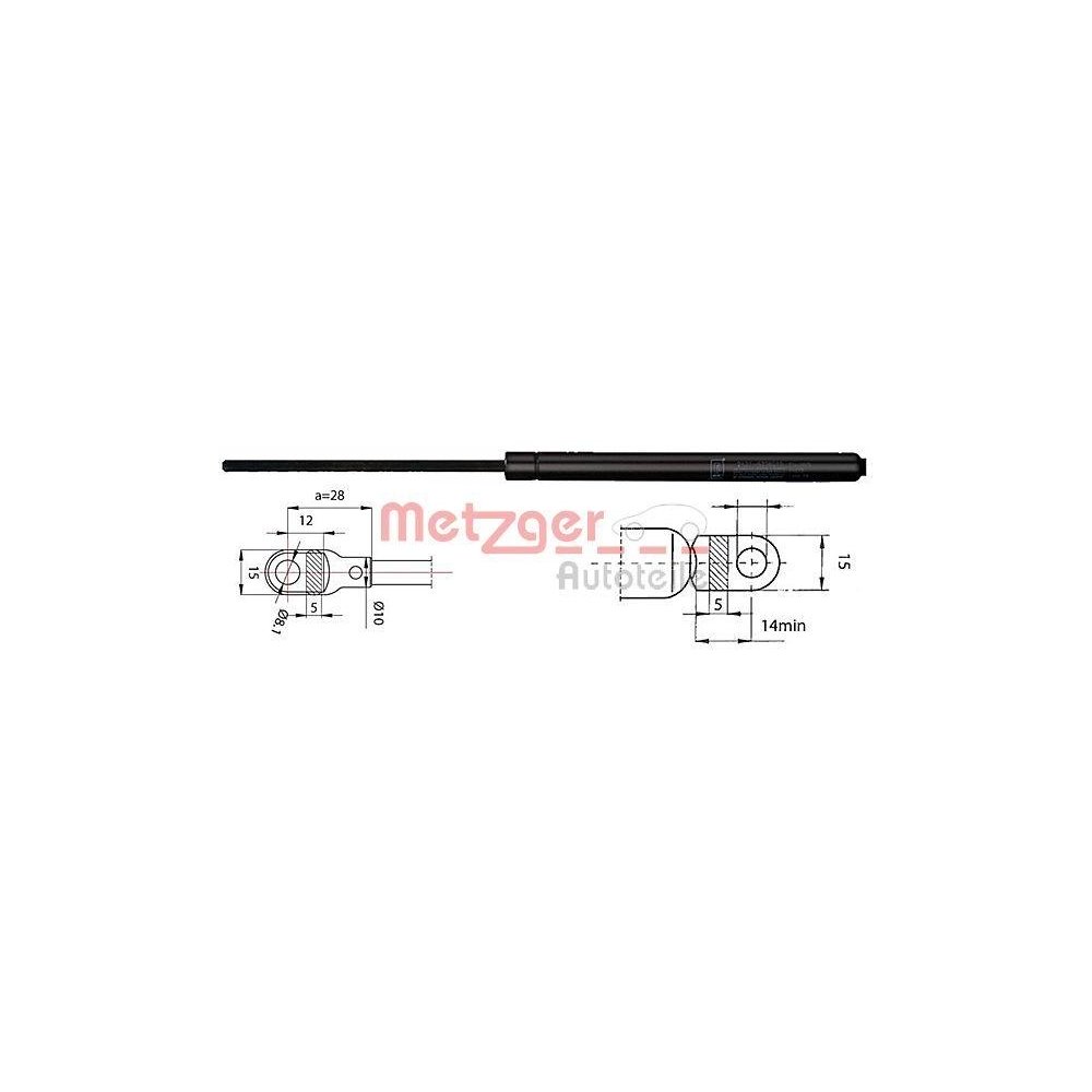 Gasfeder, Motorhaube METZGER 2110213 für AUDI