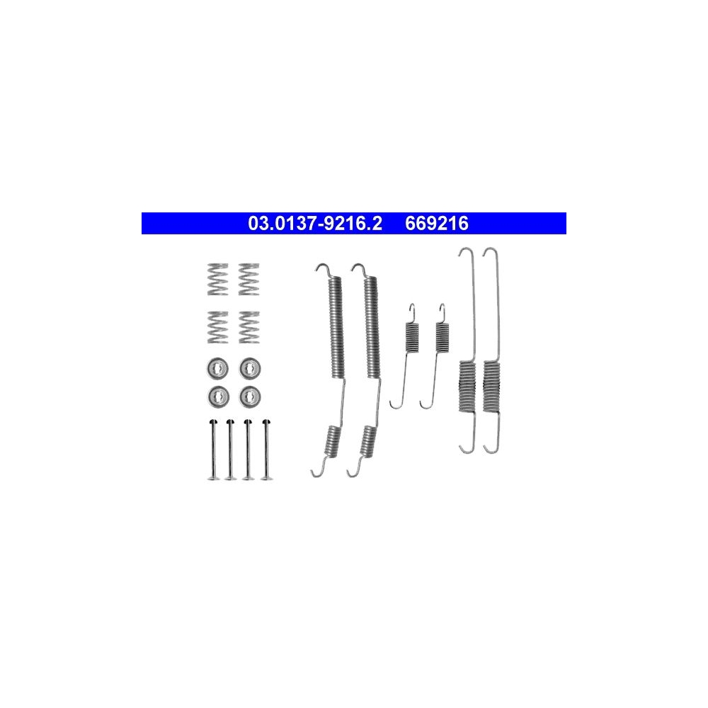 Zubehörsatz, Bremsbacken ATE 03.0137-9216.2 für RENAULT, Hinterachse