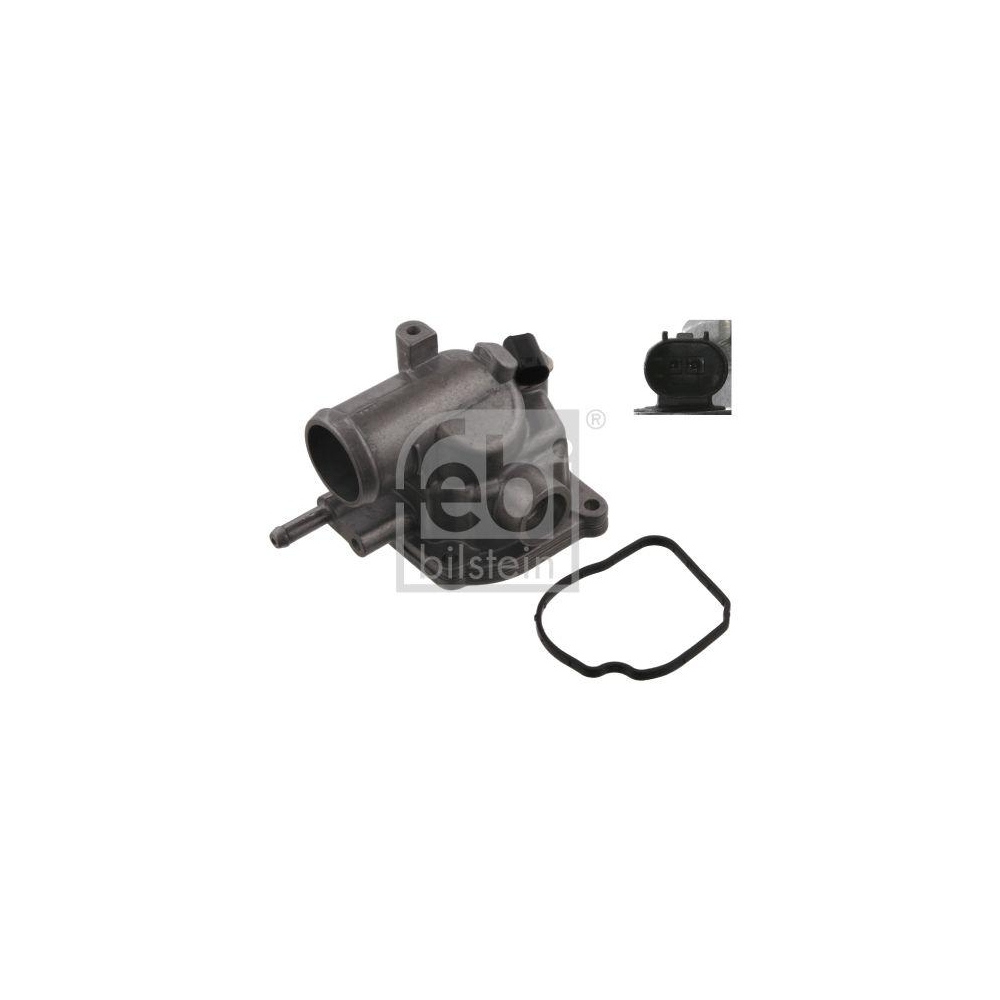 Febi Bilstein 38817 Thermostat mit Gehäuse, Dichtung und Temperaturschalter , 1 Stück