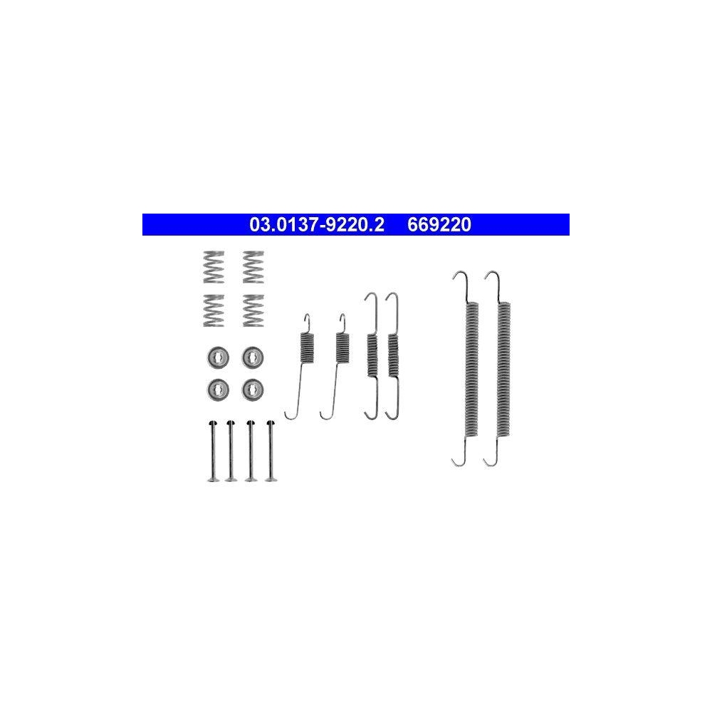 Zubehörsatz, Bremsbacken ATE 03.0137-9220.2 für CITROËN PEUGEOT RENAULT