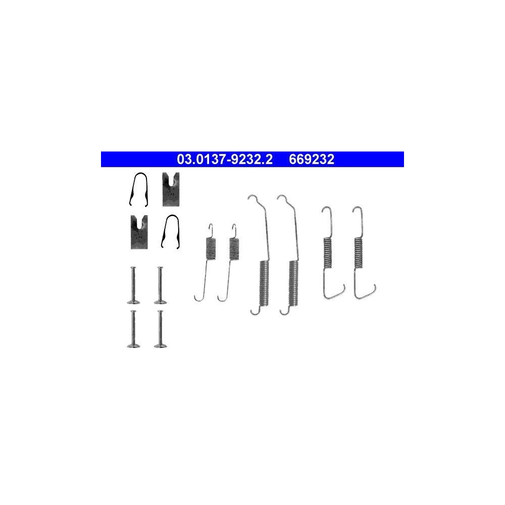 Zubehörsatz, Bremsbacken ATE 03.0137-9232.2 für MERCEDES-BENZ, Hinterachse