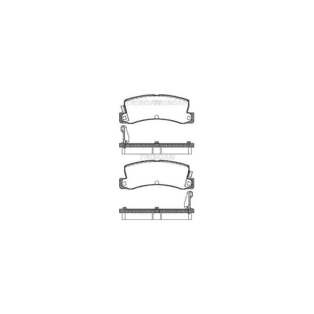 Bremsbelagsatz, Scheibenbremse TRISCAN 8110 13955 für TOYOTA, Hinterachse