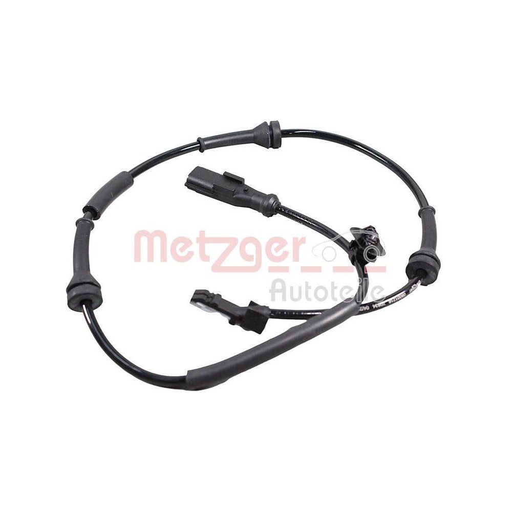 Sensor, Raddrehzahl METZGER 09001216 für MERCEDES-BENZ, Vorderachse