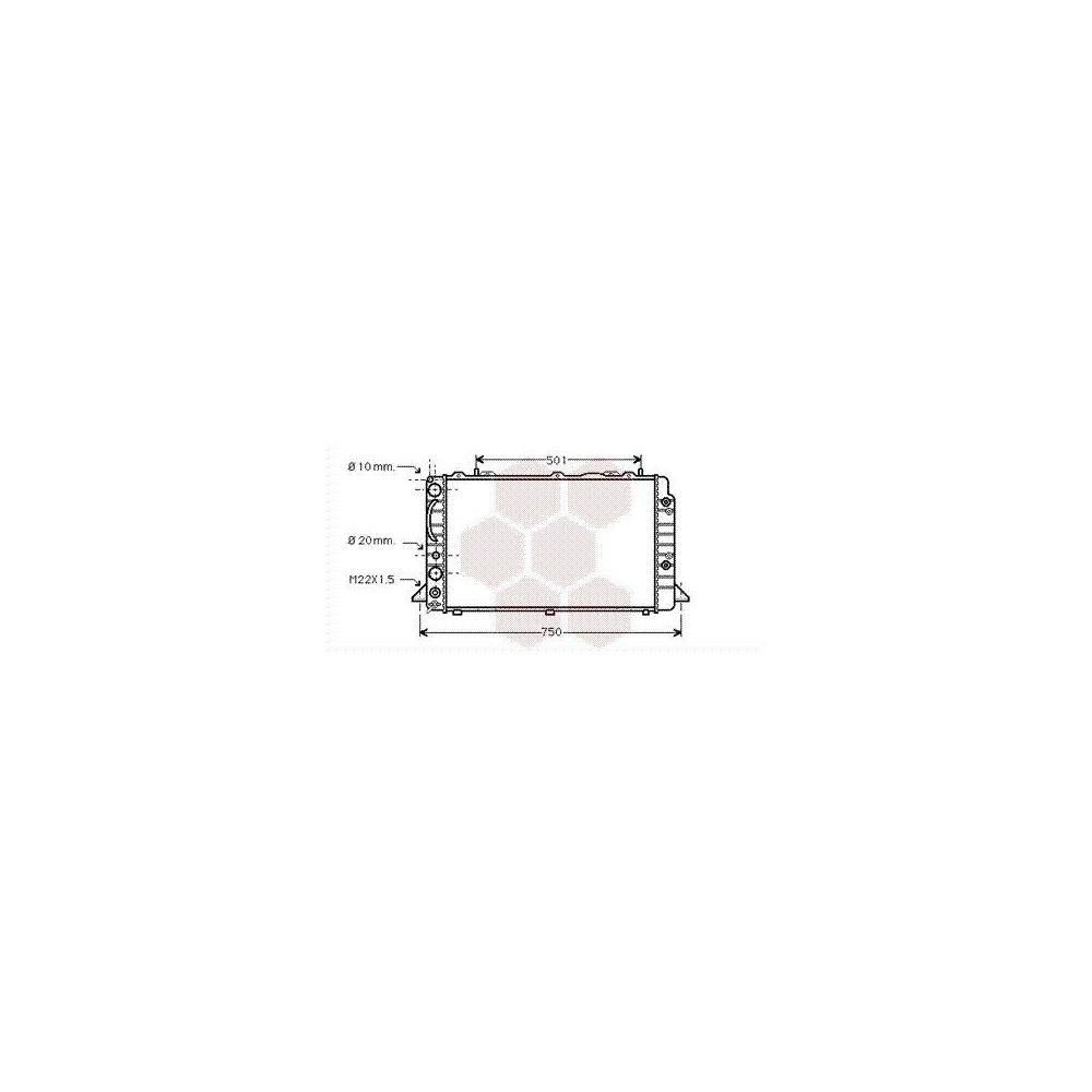 Kühler, Motorkühlung VAN WEZEL 03002090 für AUDI