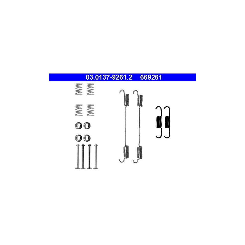 Zubehörsatz, Bremsbacken ATE 03.0137-9261.2 für FIAT, Hinterachse