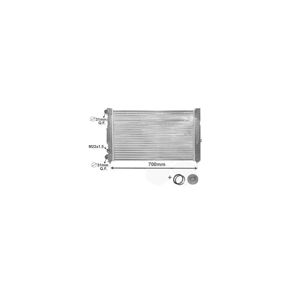 Kühler, Motorkühlung VAN WEZEL 03002123 *** IR PLUS *** für AUDI VAG