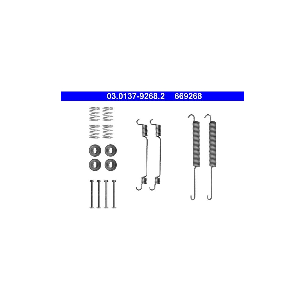 Zubehörsatz, Bremsbacken ATE 03.0137-9268.2 für NISSAN, Hinterachse