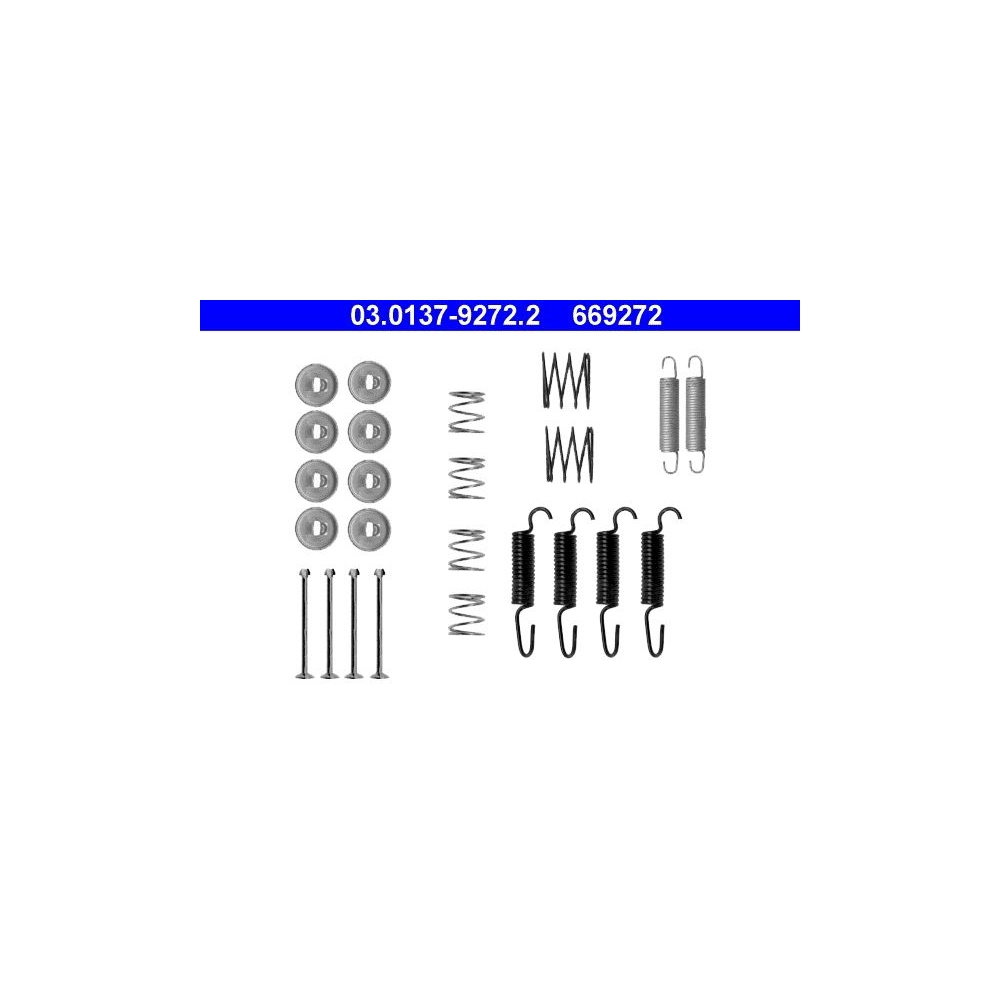 Zubehörsatz, Feststellbremsbacken ATE 03.0137-9272.2 für, Hinterachse