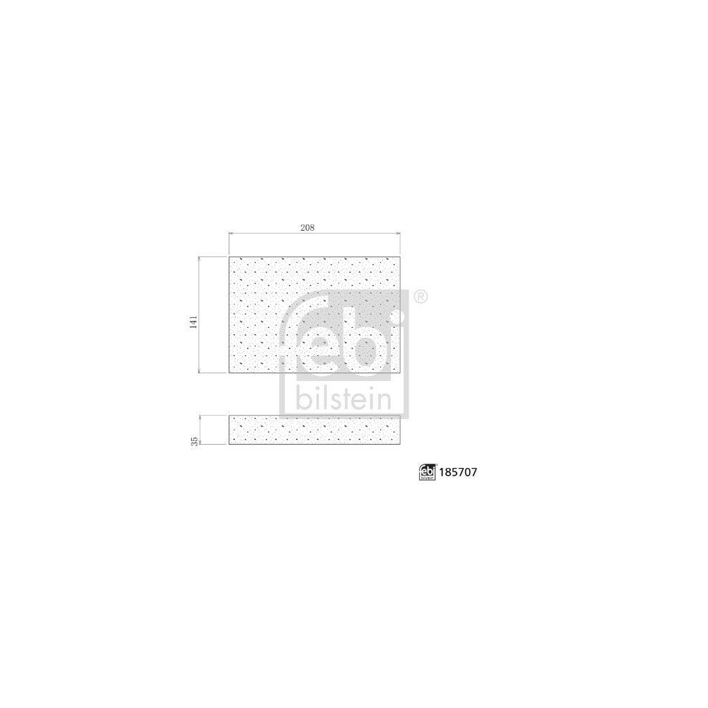 Filter, Innenraumluft FEBI BILSTEIN 185707 für JOHN DEERE