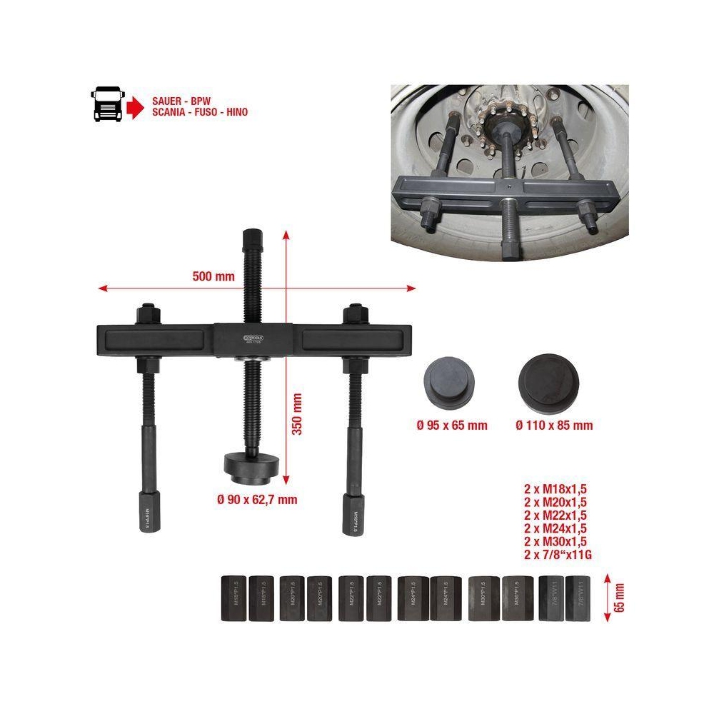 Abzieher, Radnabe KS TOOLS 460.1765 für