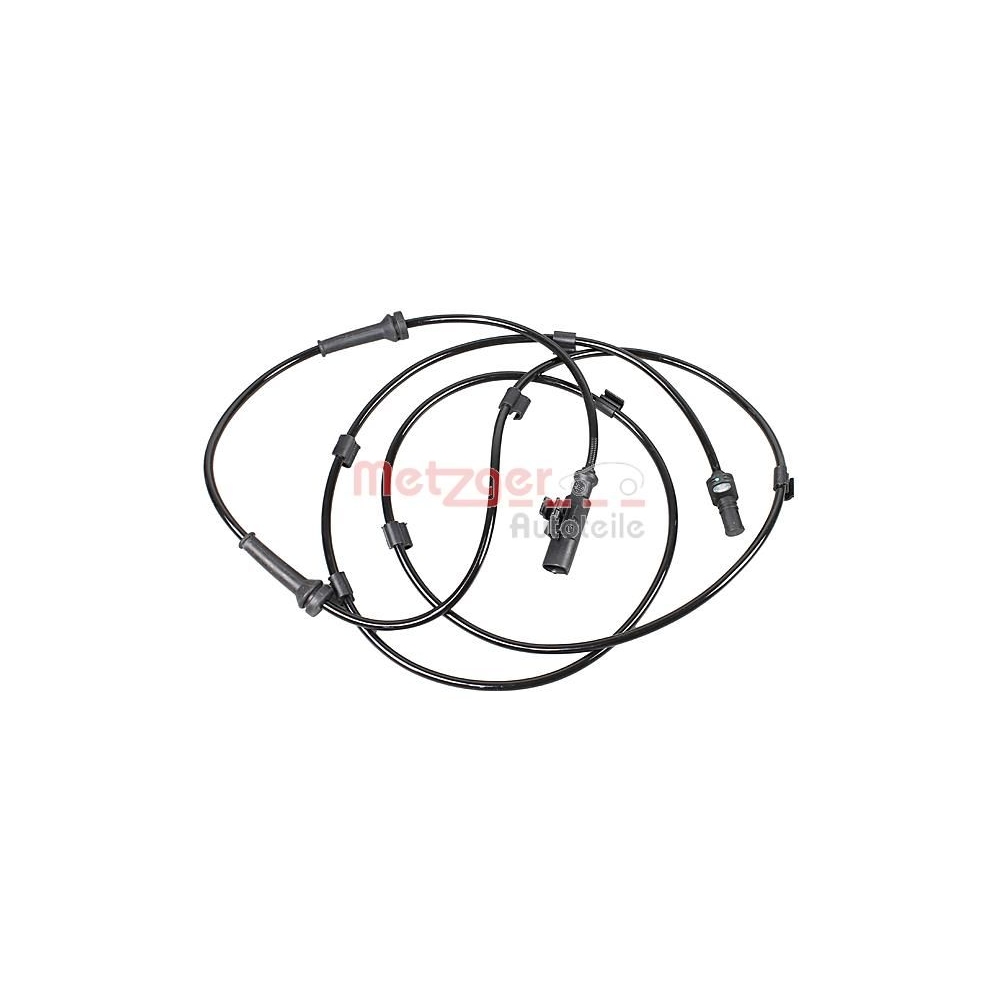 Sensor, Raddrehzahl METZGER 09001232 GREENPARTS für SMART, Hinterachse rechts