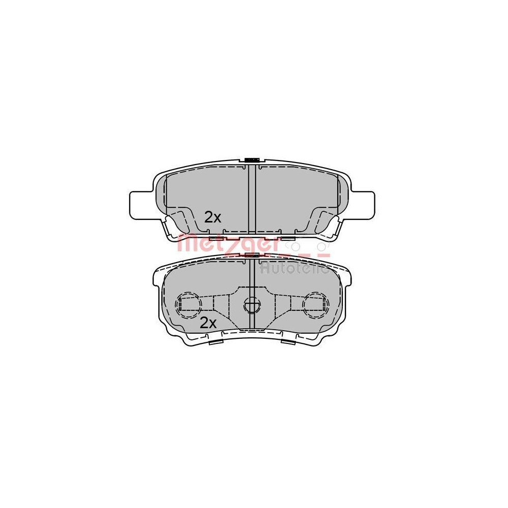 Bremsbelagsatz, Scheibenbremse METZGER 1170306 für CITROËN DODGE MITSUBISHI JEEP