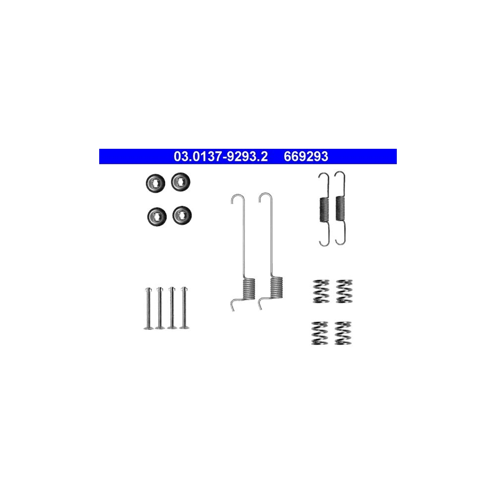 Zubehörsatz, Feststellbremsbacken ATE 03.0137-9293.2 für, Hinterachse