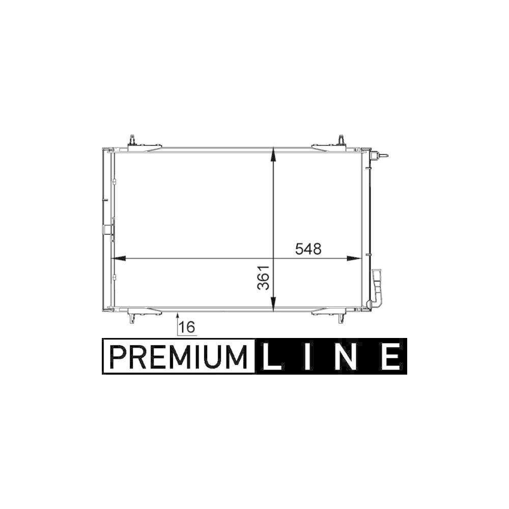 Kondensator, Klimaanlage MAHLE AC 220 000P PREMIUM LINE für PEUGEOT