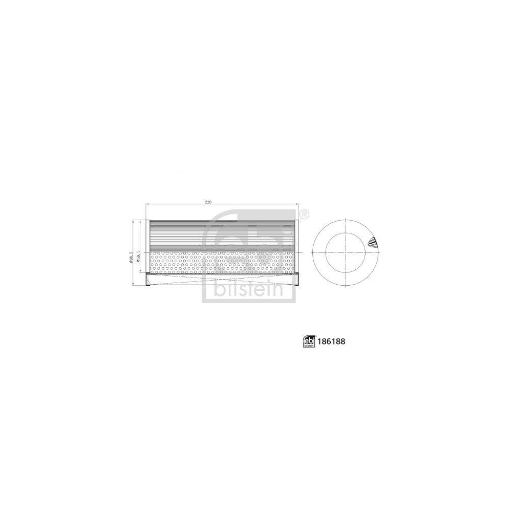 Luftfilter FEBI BILSTEIN 186188 für MERCEDES-BENZ