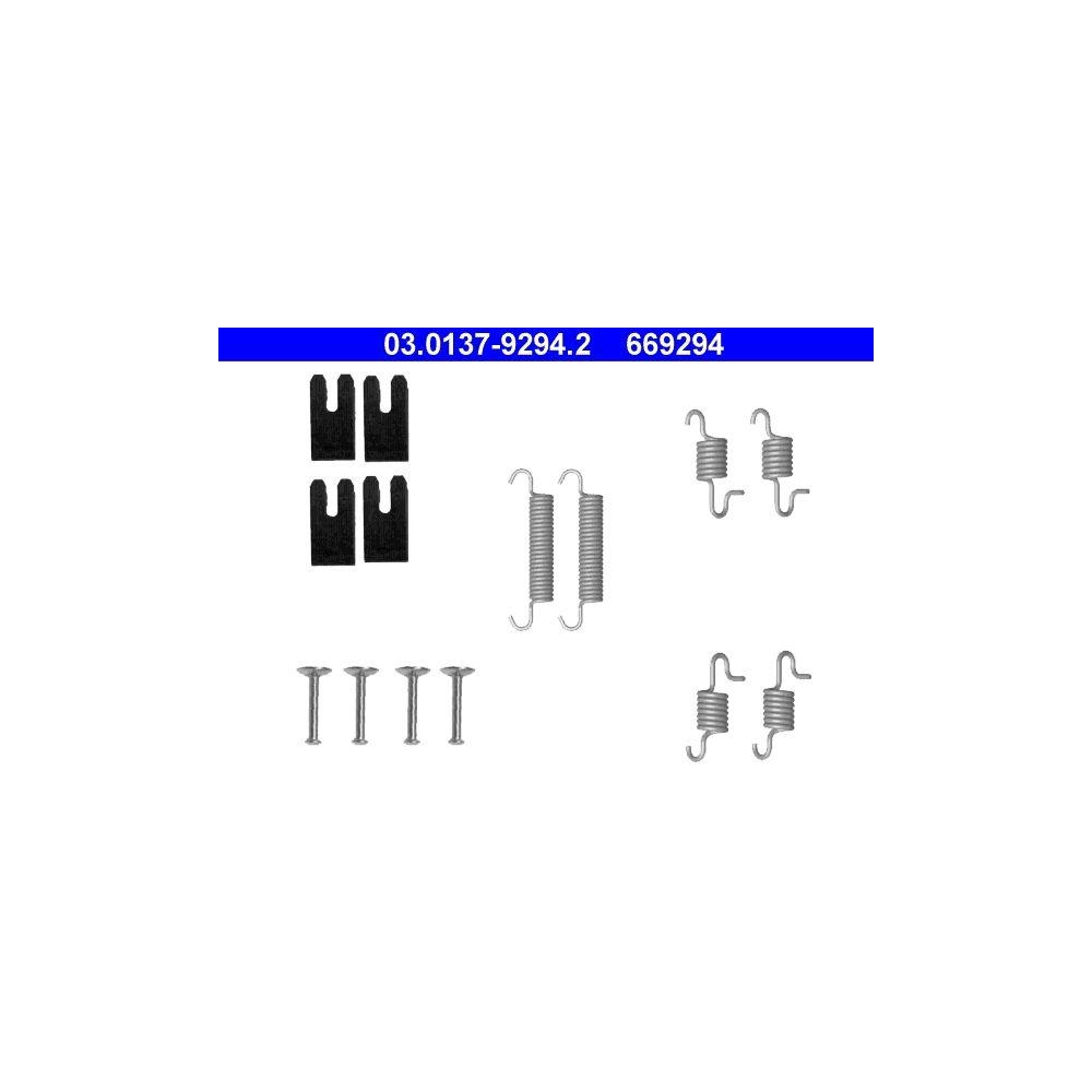Zubehörsatz, Feststellbremsbacken ATE 03.0137-9294.2 für TOYOTA, Hinterachse