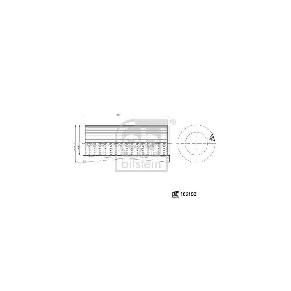 Luftfilter FEBI BILSTEIN 186188 für MERCEDES-BENZ