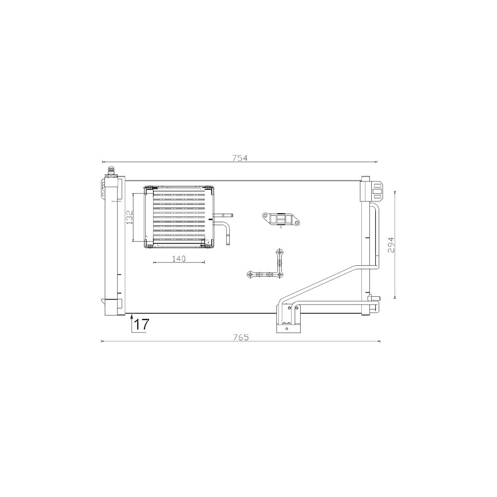 Kondensator, Klimaanlage MAHLE AC 346 000S für MERCEDES-BENZ