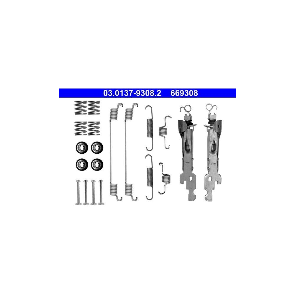 Zubehörsatz, Bremsbacken ATE 03.0137-9308.2 für SMART, Hinterachse