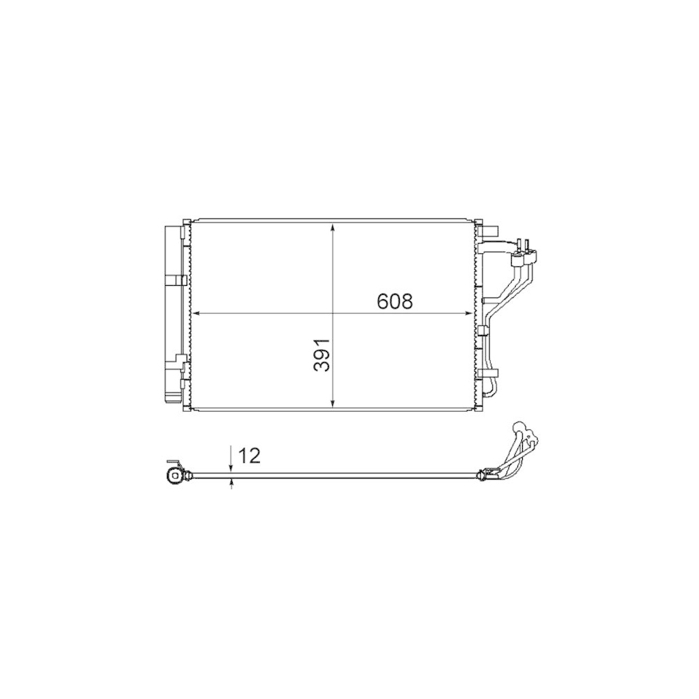 Kondensator, Klimaanlage MAHLE AC 867 000S für HYUNDAI