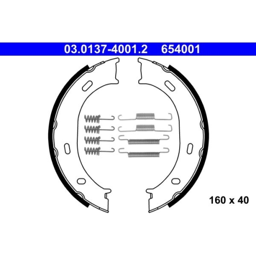 Bremsbackensatz, Feststellbremse ATE 03.0137-4001.2 für MERCEDES-BENZ VAG