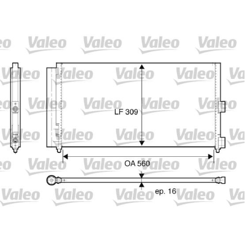 Kondensator, Klimaanlage VALEO 818021 für FIAT LANCIA