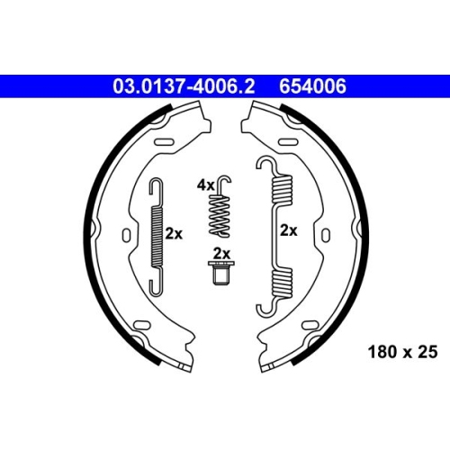 Bremsbackensatz, Feststellbremse ATE 03.0137-4006.2 für MERCEDES-BENZ