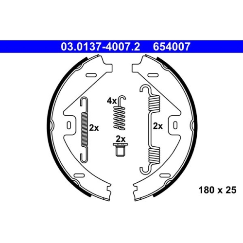 Bremsbackensatz, Feststellbremse ATE 03.0137-4007.2 für MERCEDES-BENZ