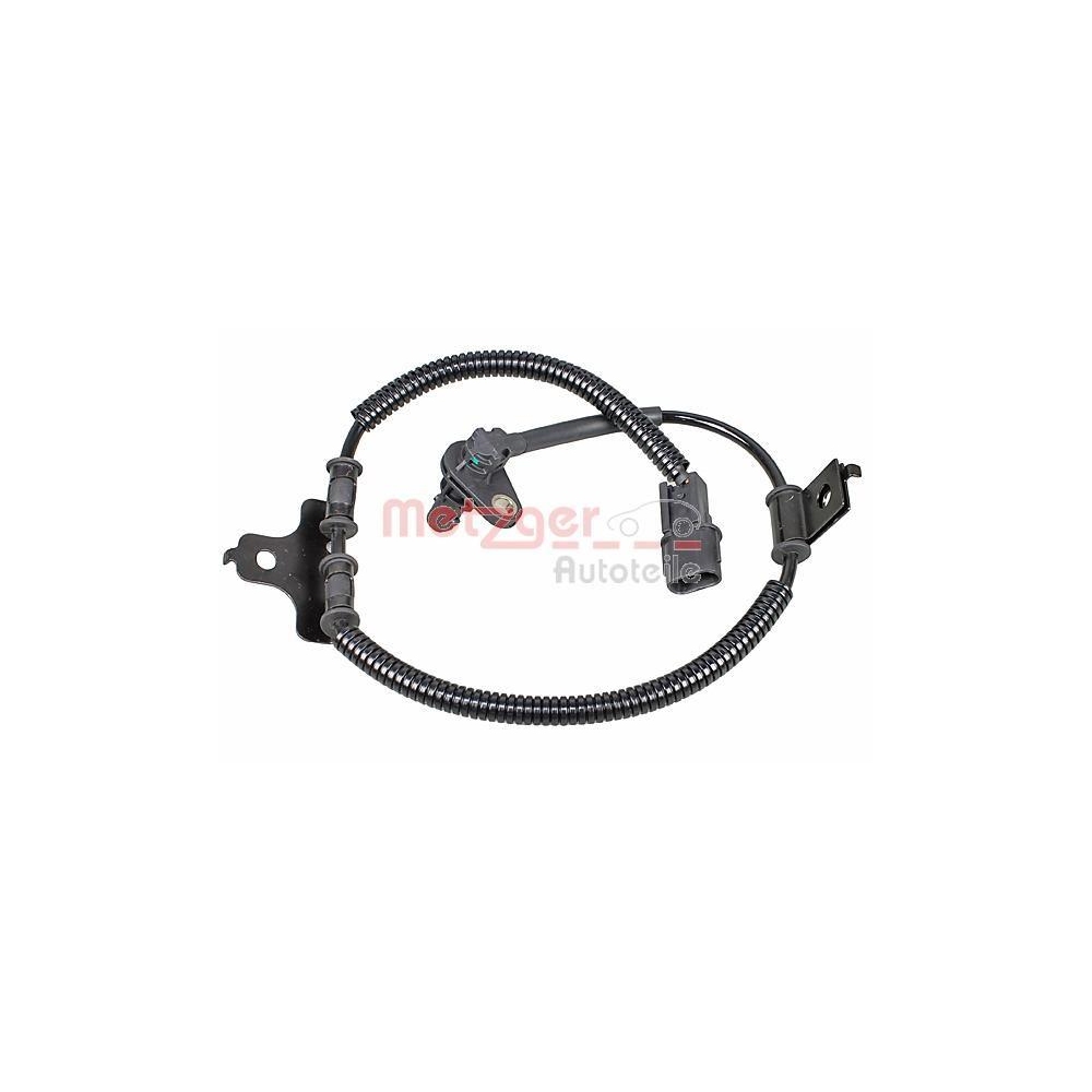 Sensor, Raddrehzahl METZGER 09001259 für HYUNDAI, Vorderachse links