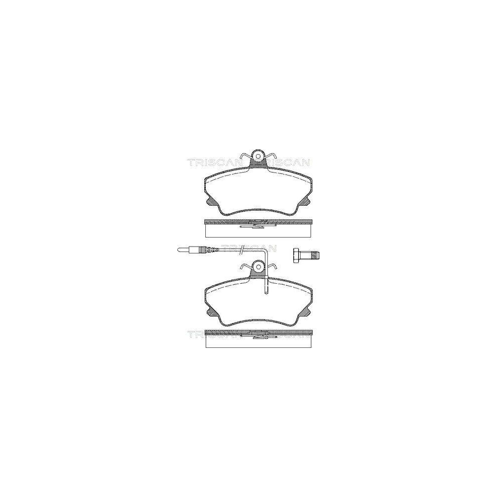 Bremsbelagsatz, Scheibenbremse TRISCAN 8110 25009 für RENAULT, Vorderachse