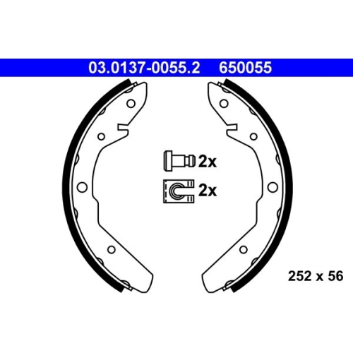 Bremsbackensatz ATE 03.0137-0055.2 für VAG, Hinterachse