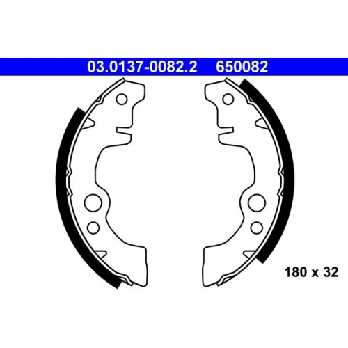 Bremsbackensatz ATE 03.0137-0082.2 für RENAULT, Hinterachse