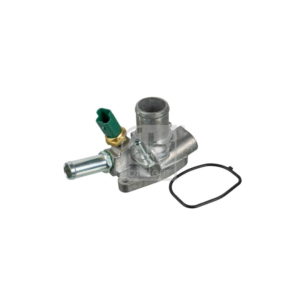 Febi Bilstein 174395 Thermostat mit Gehäuse, Dichtung und Temperatursensor, 1 Stück