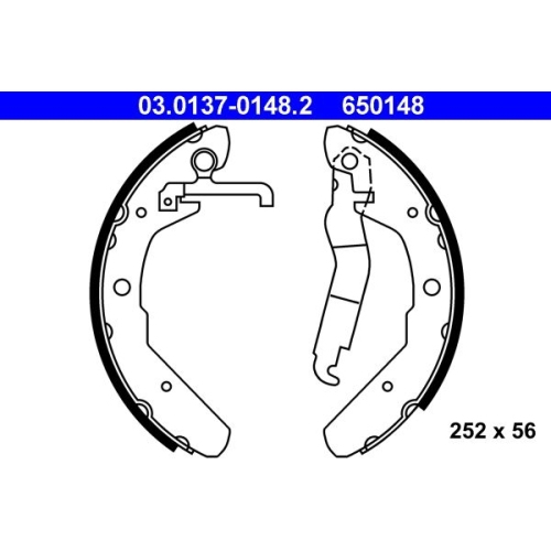 Bremsbackensatz ATE 03.0137-0148.2 für VAG, Hinterachse