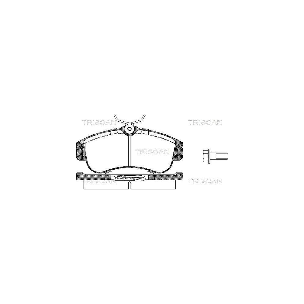 Bremsbelagsatz, Scheibenbremse TRISCAN 8110 14937 für NISSAN, Vorderachse