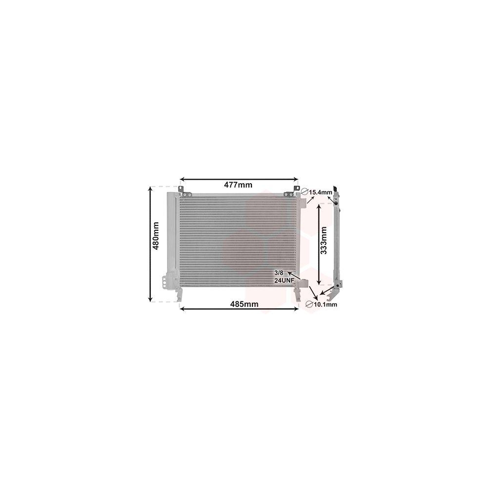 Kondensator, Klimaanlage VAN WEZEL 13015704 für NISSAN