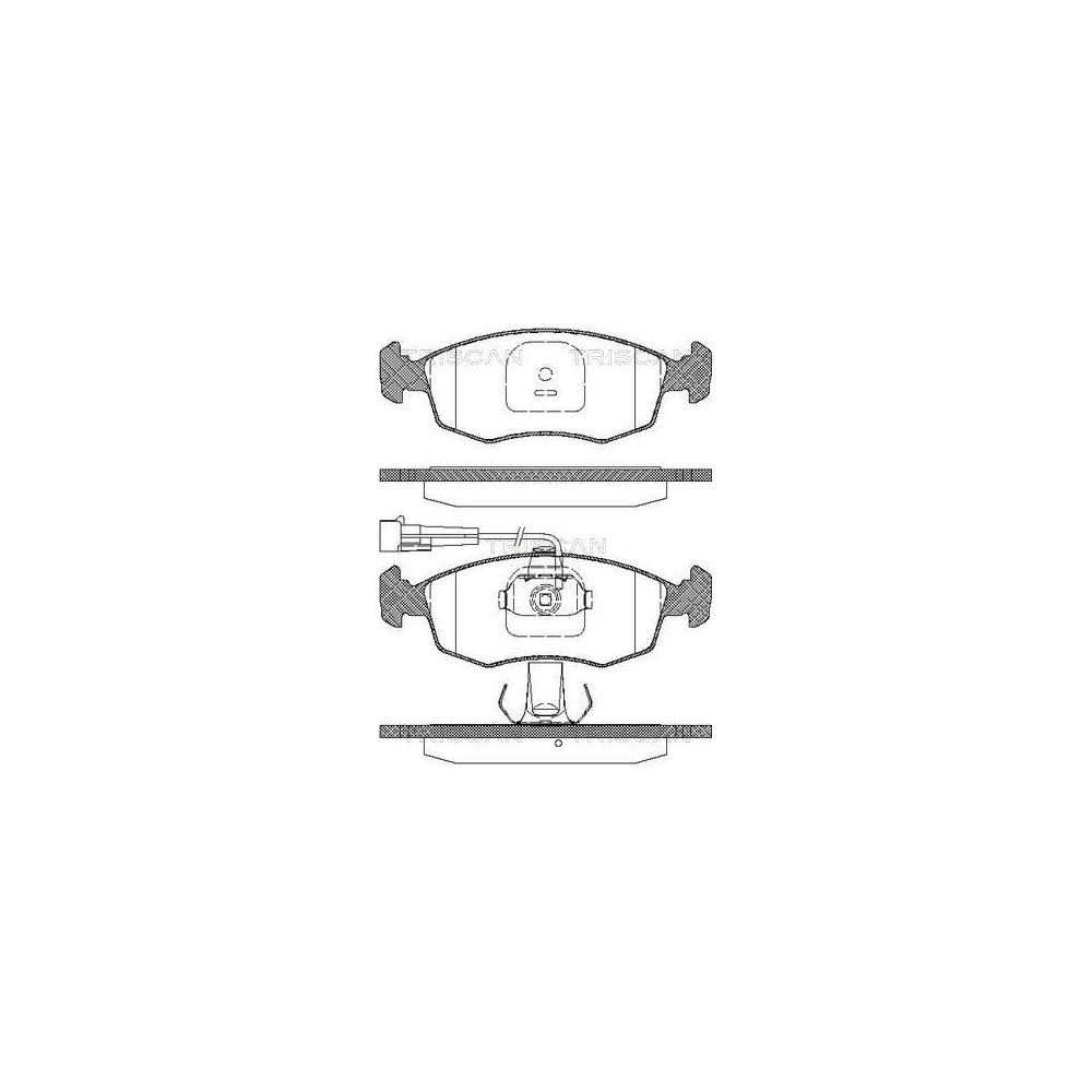 Bremsbelagsatz, Scheibenbremse TRISCAN 8110 15015 für FIAT, Vorderachse