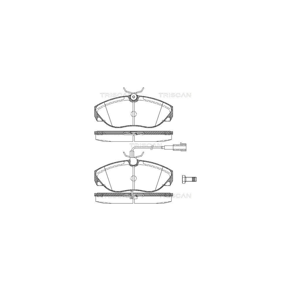 Bremsbelagsatz, Scheibenbremse TRISCAN 8110 15016 für CITROËN FIAT PEUGEOT