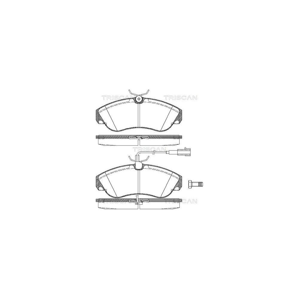 Bremsbelagsatz, Scheibenbremse TRISCAN 8110 15017 für CITROËN FIAT PEUGEOT