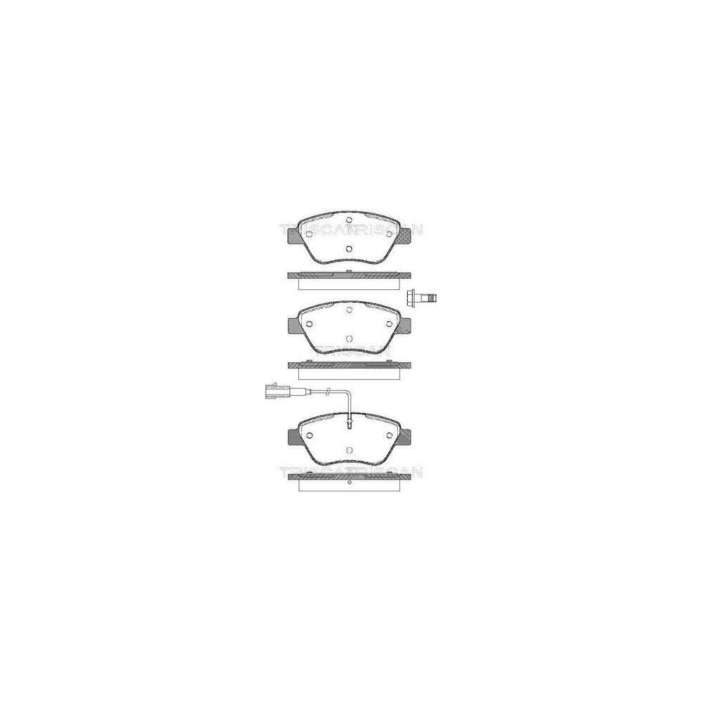 Bremsbelagsatz, Scheibenbremse TRISCAN 8110 15019 für ALFA ROMEO CITROËN FIAT