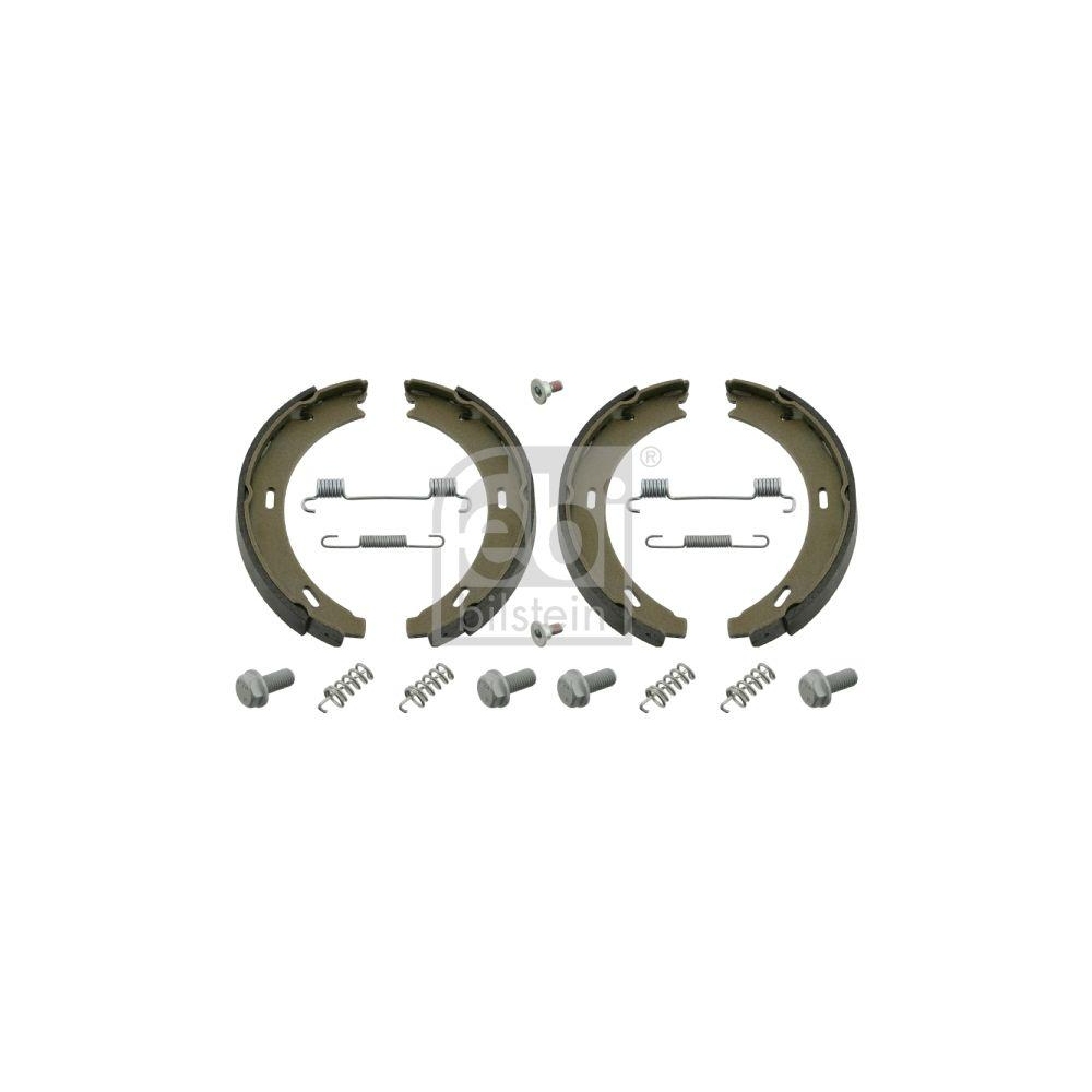 Febi Bilstein 02100 Bremsbackensatz für Feststellbremse, mit Anbaumaterial , 1 Stück