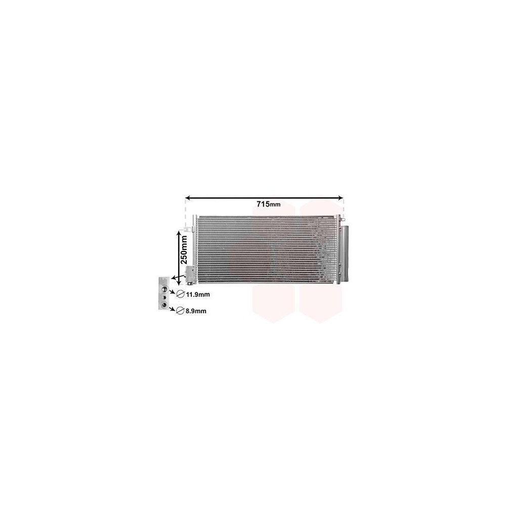 Kondensator, Klimaanlage VAN WEZEL 17005310 für OPEL FIAT / LANCIA