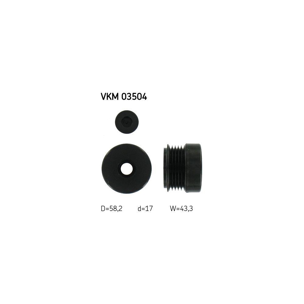 Generatorfreilauf SKF VKM 03504 für OPEL VAUXHALL