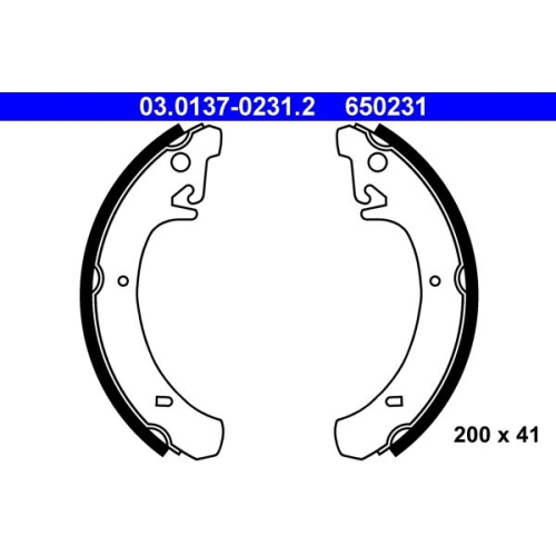 Bremsbackensatz ATE 03.0137-0231.2 für LADA, Hinterachse