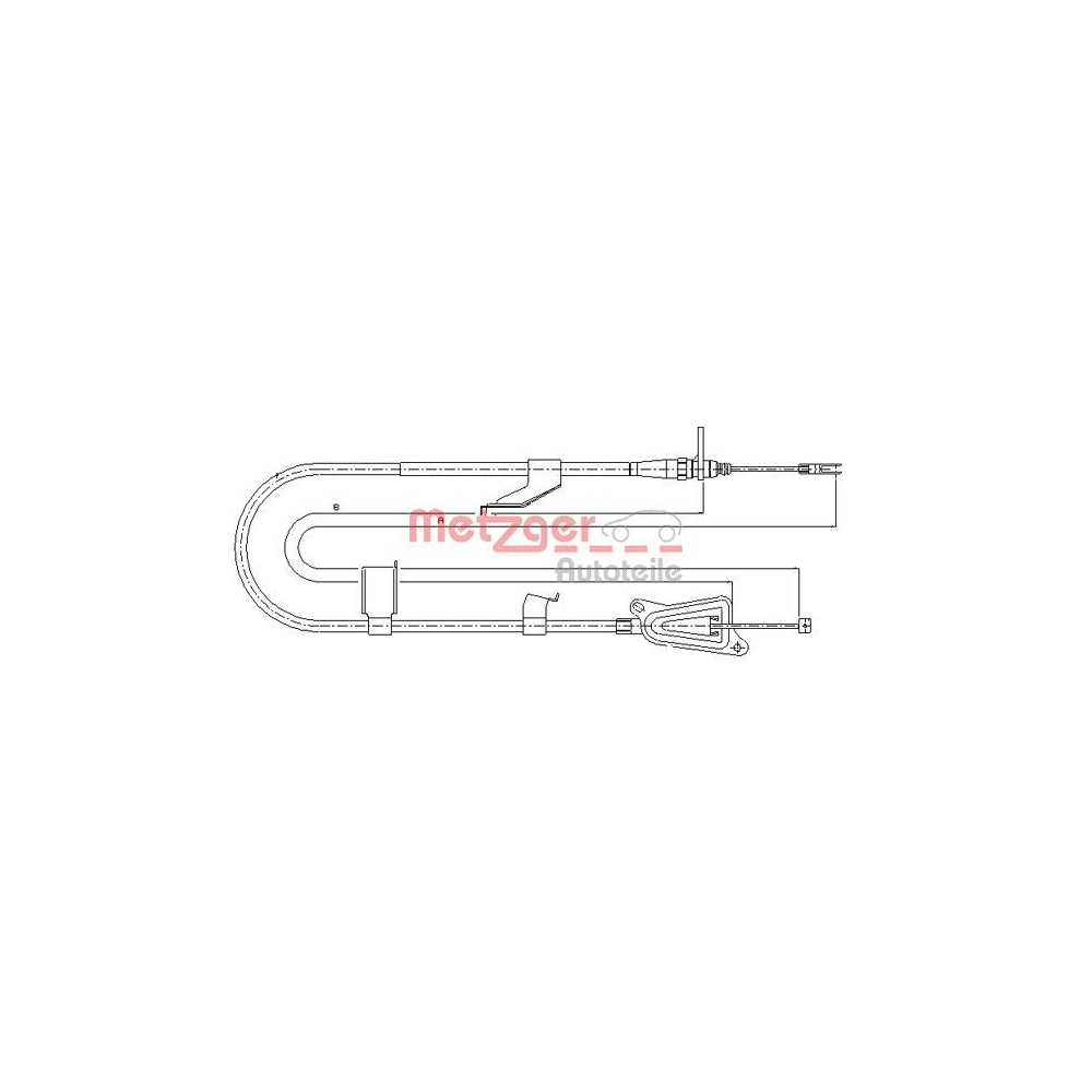 Seilzug, Feststellbremse METZGER 17.0335 für NISSAN, hinten links
