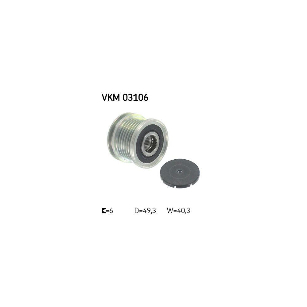 Generatorfreilauf SKF VKM 03106 für AUDI FORD SEAT SKODA VW