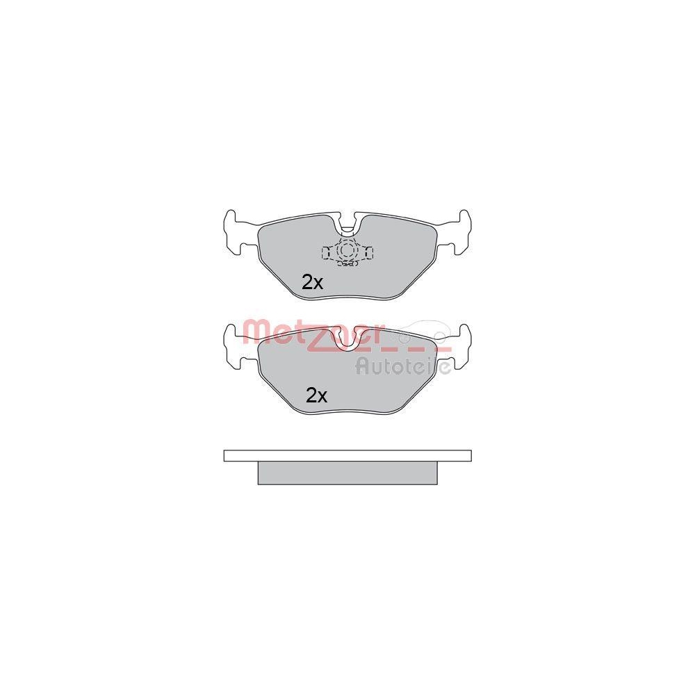 Bremsbelagsatz, Scheibenbremse METZGER 1170371 für BMW, Hinterachse