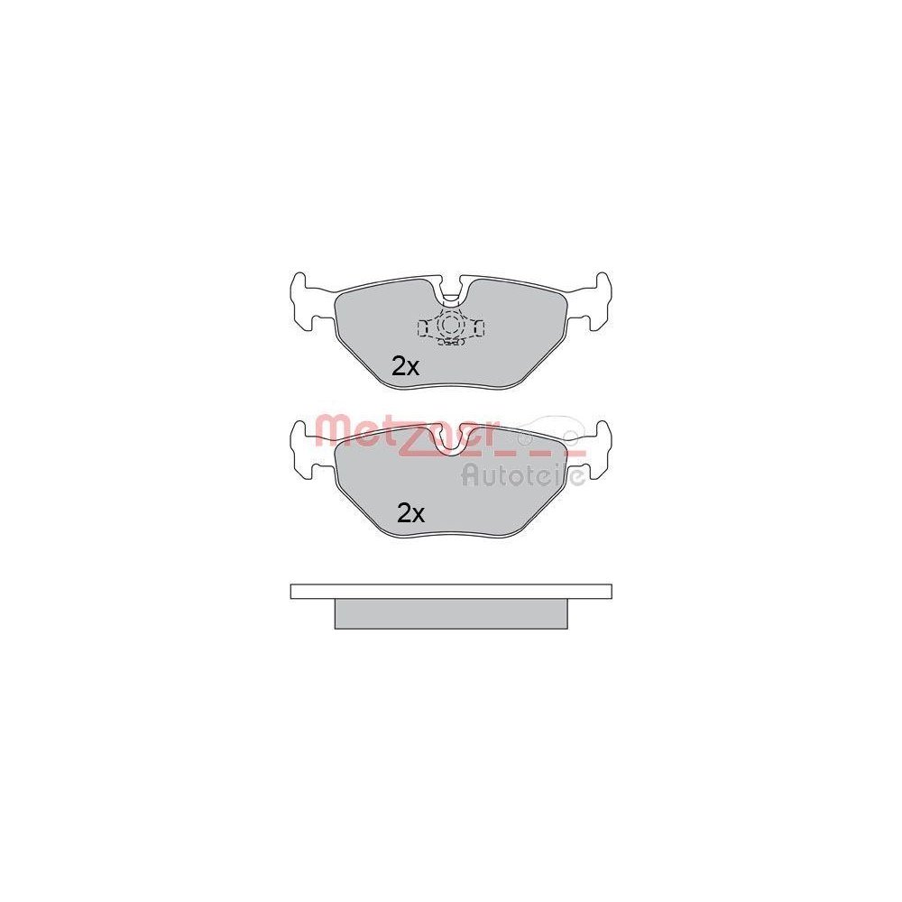 Bremsbelagsatz, Scheibenbremse METZGER 1170371 für BMW, Hinterachse