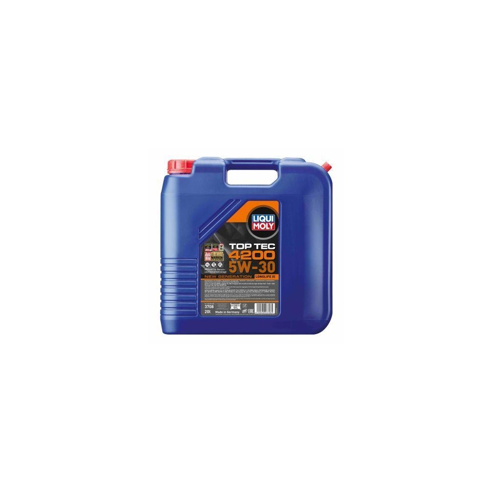 LIQUI MOLY Top Tec 4200 Motoröl 5W-30 Longlife Motorenöl 20 Liter 3708