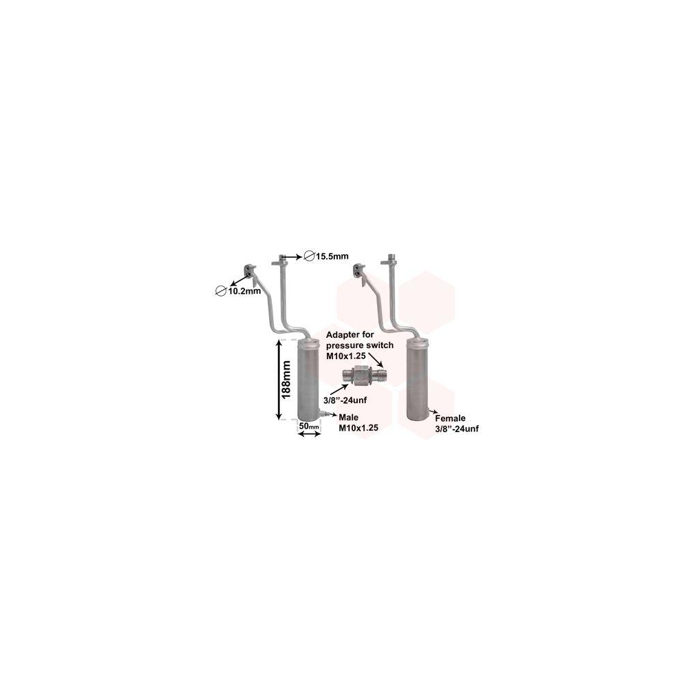 Trockner, Klimaanlage VAN WEZEL 1301D284 für NISSAN